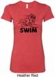 Ladies Black Penguin Power Swim Longer Length Shirt