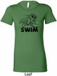 Ladies Black Penguin Power Swim Longer Length Shirt