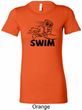 Ladies Black Penguin Power Swim Longer Length Shirt