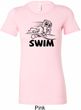 Ladies Black Penguin Power Swim Longer Length Shirt