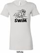 Ladies Black Penguin Power Swim Longer Length Shirt