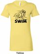 Ladies Black Penguin Power Swim Longer Length Shirt