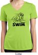 Ladies Black Penguin Power Swim Moisture Wicking V-neck