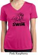 Ladies Black Penguin Power Swim Moisture Wicking V-neck