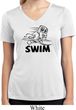 Ladies Black Penguin Power Swim Moisture Wicking V-neck