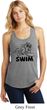 Ladies Black Penguin Power Swim Racerback Tank Top