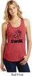 Ladies Black Penguin Power Swim Racerback Tank Top