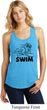 Ladies Black Penguin Power Swim Racerback Tank Top