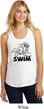 Ladies Black Penguin Power Swim Racerback Tank Top