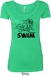 Ladies Black Penguin Power Swim Scoop Neck Shirt