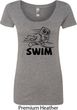 Ladies Black Penguin Power Swim Scoop Neck Shirt