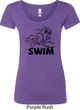 Ladies Black Penguin Power Swim Scoop Neck Shirt