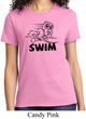 Ladies Black Penguin Power Swim T-shirt