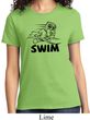 Ladies Black Penguin Power Swim T-shirt