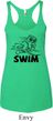 Ladies Black Penguin Power Swim Tri Blend Racerback