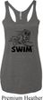 Ladies Black Penguin Power Swim Tri Blend Racerback