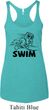 Ladies Black Penguin Power Swim Tri Blend Racerback