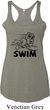 Ladies Black Penguin Power Swim Tri Blend Racerback