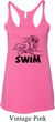 Ladies Black Penguin Power Swim Tri Blend Racerback