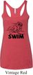 Ladies Black Penguin Power Swim Tri Blend Racerback