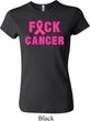 Ladies Breast Cancer Awareness Shirt F*CK Cancer Crewneck Tee T-Shirt