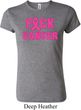 Ladies Breast Cancer Awareness Shirt F*CK Cancer Crewneck Tee T-Shirt