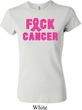 Ladies Breast Cancer Awareness Shirt F*CK Cancer Crewneck Tee T-Shirt