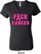 Ladies Breast Cancer Awareness Shirt F*CK Cancer V-neck Tee T-Shirt
