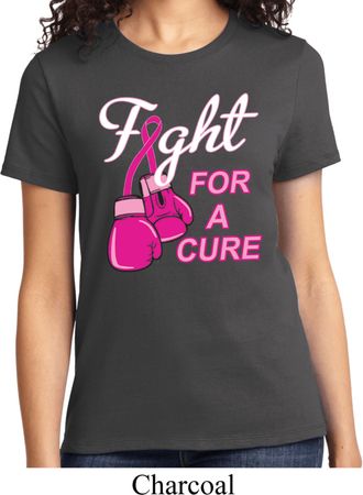 Ladies Breast Cancer Awareness Shirt Fight For a Cure Tee T-Shirt
