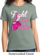 Ladies Breast Cancer Awareness Shirt Fight For a Cure Tee T-Shirt