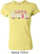 Ladies Breast Cancer Awareness Shirt I Love Boobies Crewneck Tee