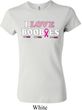 Ladies Breast Cancer Awareness Shirt I Love Boobies Crewneck Tee
