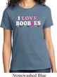 Ladies Breast Cancer Awareness Shirt I Love Boobies Tee T-Shirt