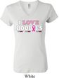 Ladies Breast Cancer Awareness Shirt I Love Boobies V-neck Tee T-Shirt