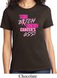 Ladies Breast Cancer Awareness Shirt Kicked Cancers Ass Tee T-Shirt