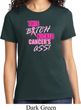 Ladies Breast Cancer Awareness Shirt Kicked Cancers Ass Tee T-Shirt