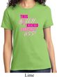 Ladies Breast Cancer Awareness Shirt Kicked Cancers Ass Tee T-Shirt