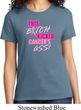 Ladies Breast Cancer Awareness Shirt Kicked Cancers Ass Tee T-Shirt