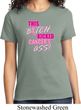 Ladies Breast Cancer Awareness Shirt Kicked Cancers Ass Tee T-Shirt