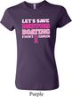 Ladies Breast Cancer Awareness Shirt Motor Boating Crewneck Tee