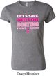 Ladies Breast Cancer Awareness Shirt Motor Boating Crewneck Tee