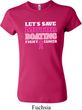 Ladies Breast Cancer Awareness Shirt Motor Boating Crewneck Tee