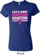 Ladies Breast Cancer Awareness Shirt Motor Boating Crewneck Tee