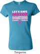 Ladies Breast Cancer Awareness Shirt Motor Boating Crewneck Tee