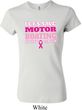 Ladies Breast Cancer Awareness Shirt Motor Boating Crewneck Tee