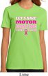 Ladies Breast Cancer Awareness Shirt Motor Boating Organic Tee T-Shirt