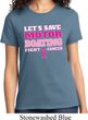 Ladies Breast Cancer Awareness Shirt Motor Boating Tee T-Shirt