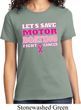 Ladies Breast Cancer Awareness Shirt Motor Boating Tee T-Shirt