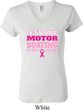 Ladies Breast Cancer Awareness Shirt Motor Boating V-neck Tee T-Shirt