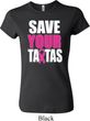Ladies Breast Cancer Awareness Shirt Save Your Tatas Crewneck Tee